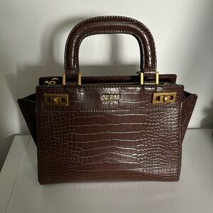 GUESS Brown Leather Tote